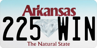 AR license plate 225WIN