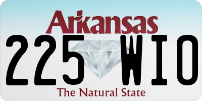 AR license plate 225WIO