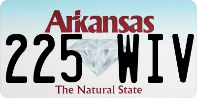 AR license plate 225WIV