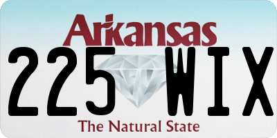 AR license plate 225WIX