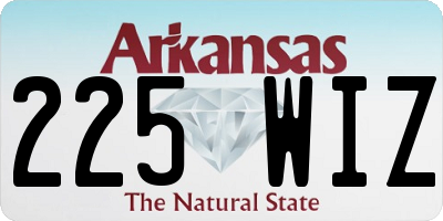 AR license plate 225WIZ