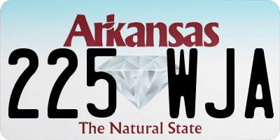 AR license plate 225WJA