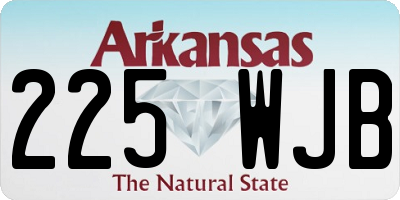 AR license plate 225WJB