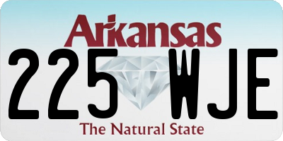 AR license plate 225WJE