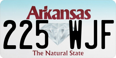AR license plate 225WJF