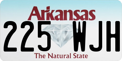 AR license plate 225WJH