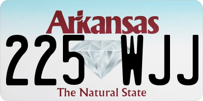 AR license plate 225WJJ