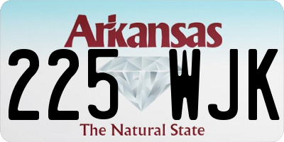 AR license plate 225WJK