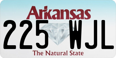AR license plate 225WJL