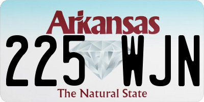 AR license plate 225WJN