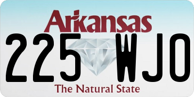 AR license plate 225WJO