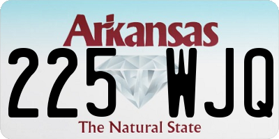 AR license plate 225WJQ