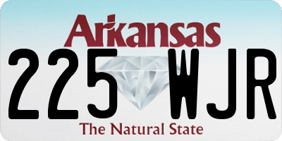 AR license plate 225WJR