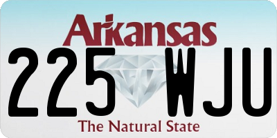 AR license plate 225WJU