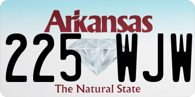 AR license plate 225WJW