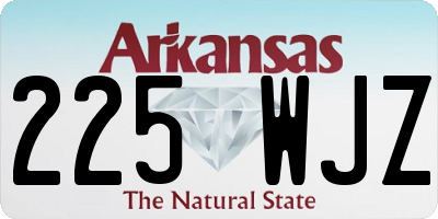AR license plate 225WJZ