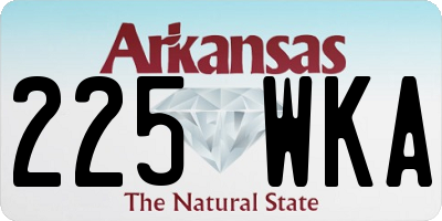 AR license plate 225WKA