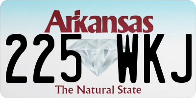 AR license plate 225WKJ