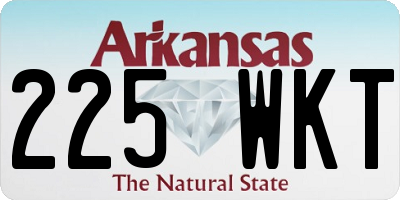 AR license plate 225WKT