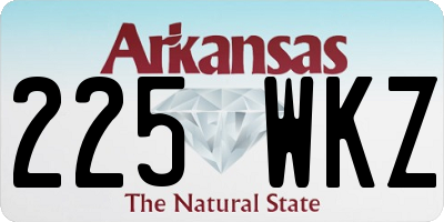 AR license plate 225WKZ