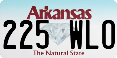 AR license plate 225WLO