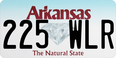 AR license plate 225WLR