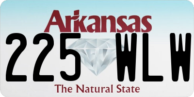 AR license plate 225WLW