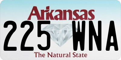 AR license plate 225WNA