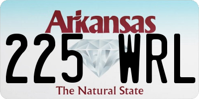 AR license plate 225WRL