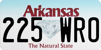 AR license plate 225WRO