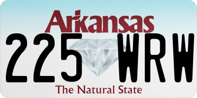 AR license plate 225WRW