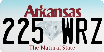 AR license plate 225WRZ