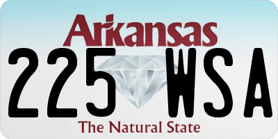 AR license plate 225WSA