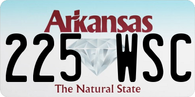 AR license plate 225WSC