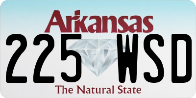 AR license plate 225WSD