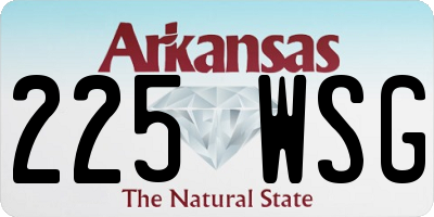 AR license plate 225WSG