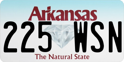 AR license plate 225WSN