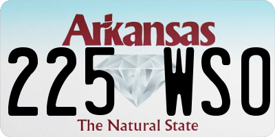 AR license plate 225WSO