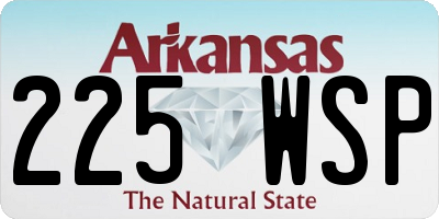 AR license plate 225WSP