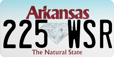 AR license plate 225WSR