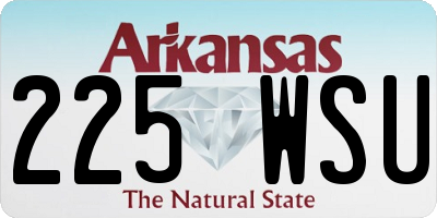 AR license plate 225WSU