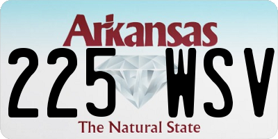 AR license plate 225WSV