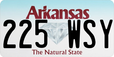 AR license plate 225WSY