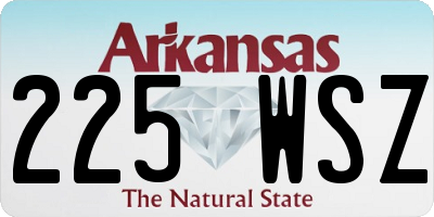 AR license plate 225WSZ