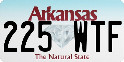 AR license plate 225WTF