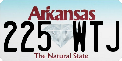 AR license plate 225WTJ