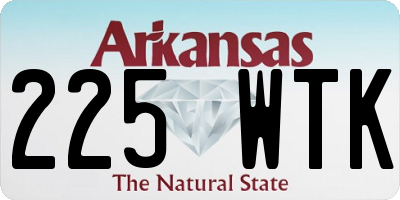 AR license plate 225WTK