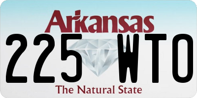 AR license plate 225WTO
