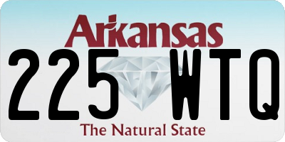 AR license plate 225WTQ