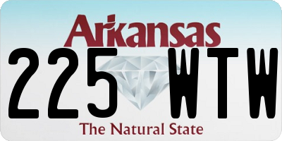 AR license plate 225WTW